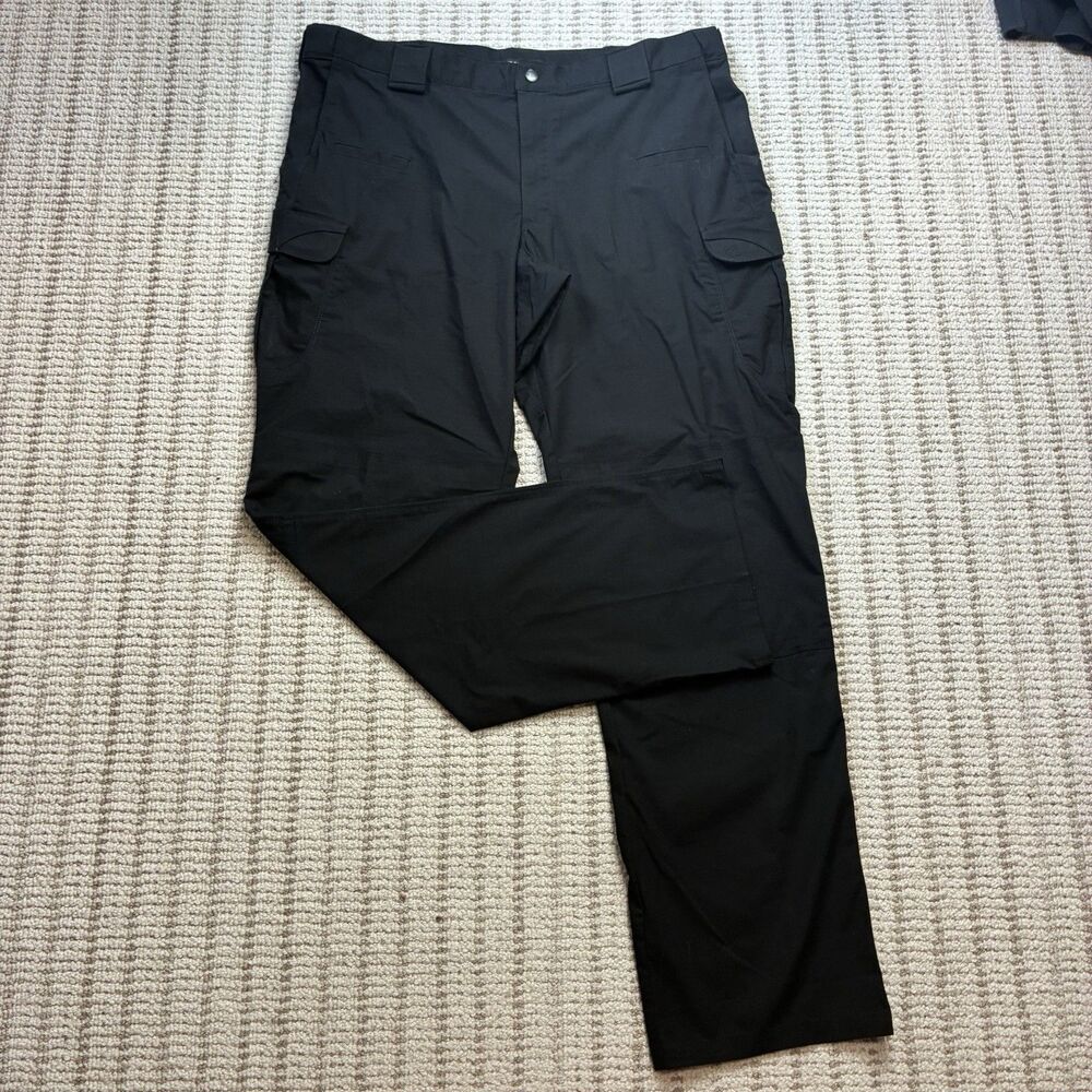 5.11 Tactical Stryke Black Cargo Pants Double Knee Flex-tac Mens 44x36 Work